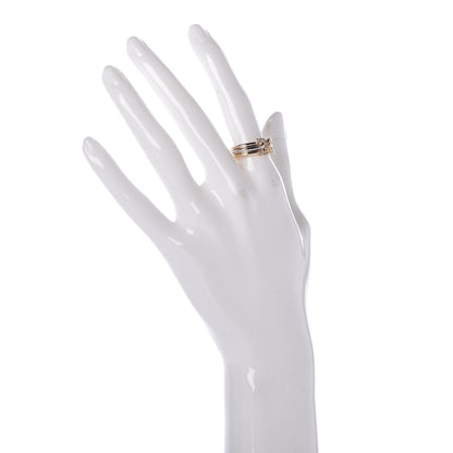 Cartier 18K Pink Yellow White Gold Diamond C De Ring 54 6.75 2 of 5