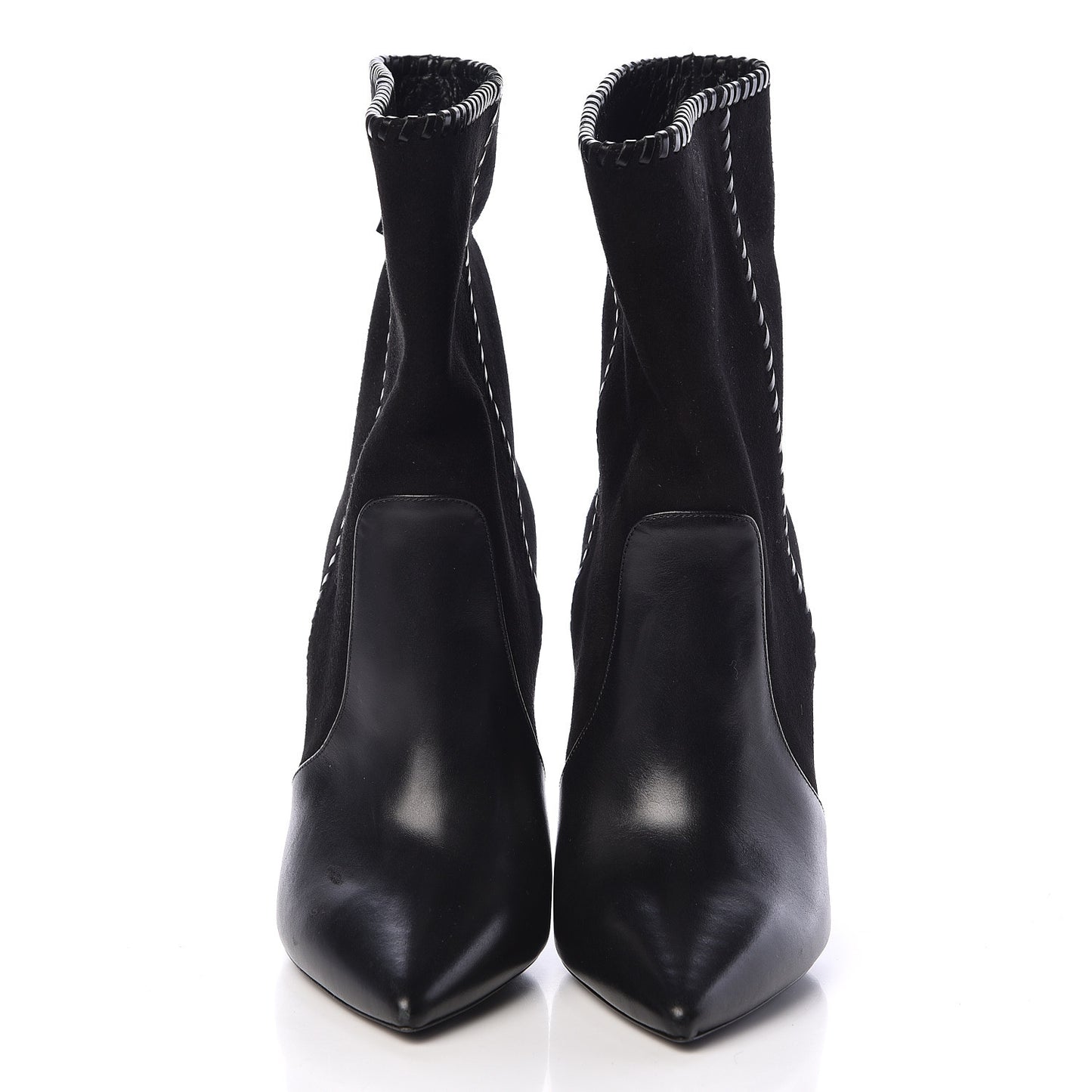 Suede Calfskin Niki 105 Wedge Booties 36 Black