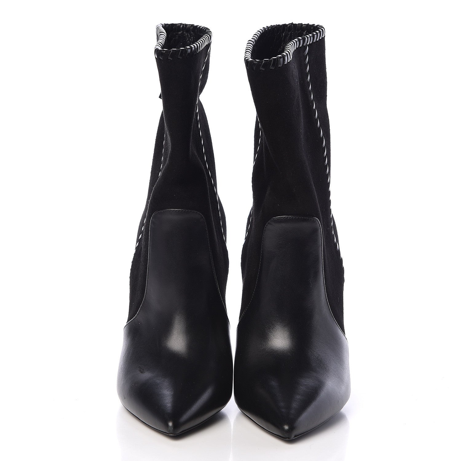 Saint Laurent Suede Calfskin Niki 105 Wedge Booties 36 Black 2 of 10