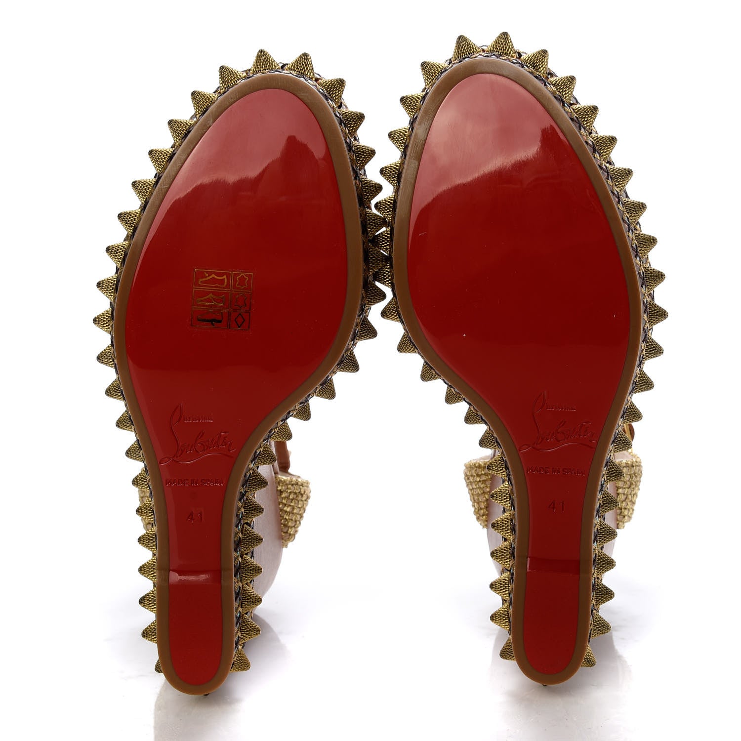 Christian Louboutin Calfskin Cordorella 110 Wedge Sandals 41 Version Cuoio 5 of 8
