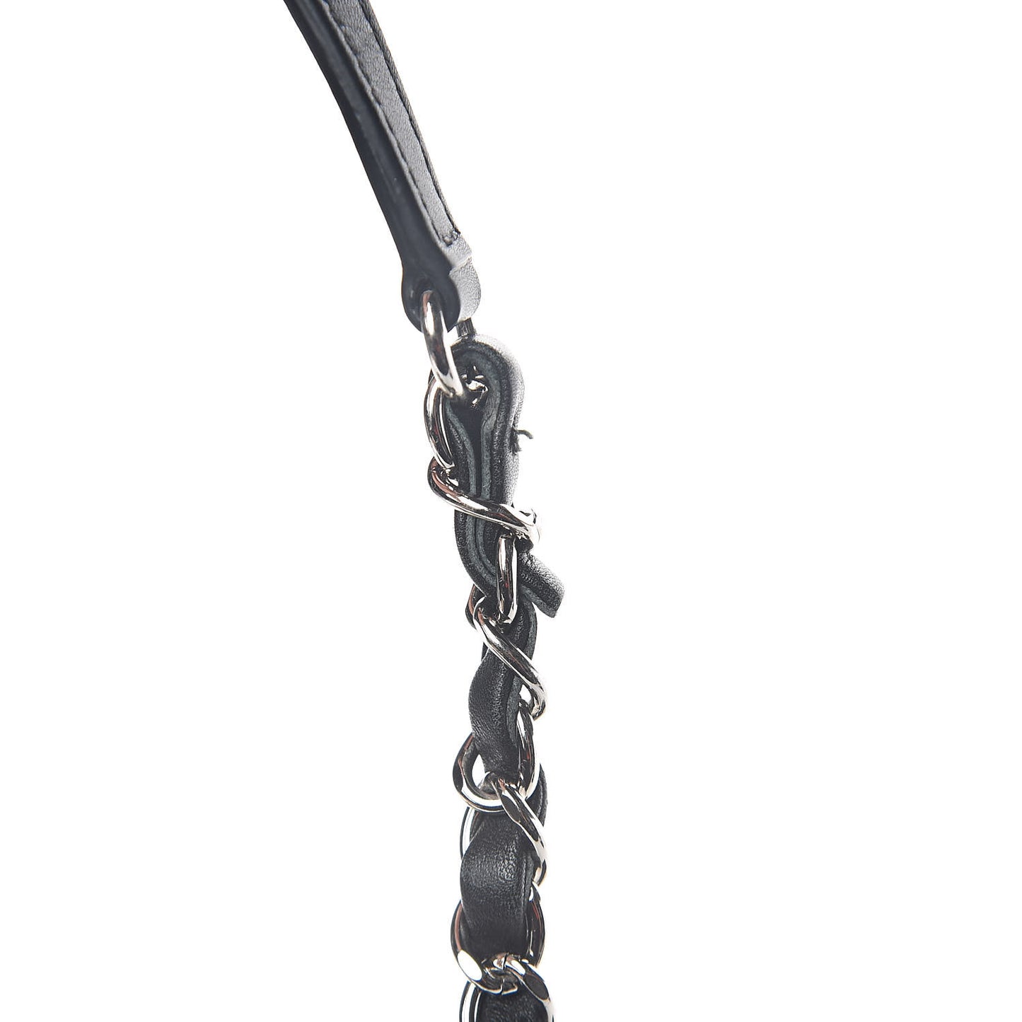 Calfskin Quilted Feather Weight Bowling Bag Black Beige