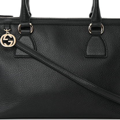 Gucci Dollar Calfskin GG Charm Satchel Black 8 of 20