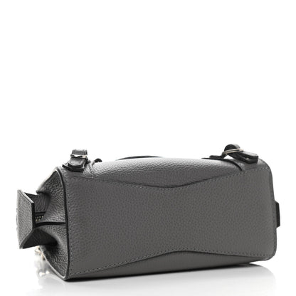 Balenciaga Grained Calfskin Neo Classic Silver Hardware Nano City Crossbody Dark Grey 4 of 11