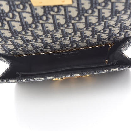 Christian Dior Oblique 30 Montaigne Flap Bag Blue 5 of 11