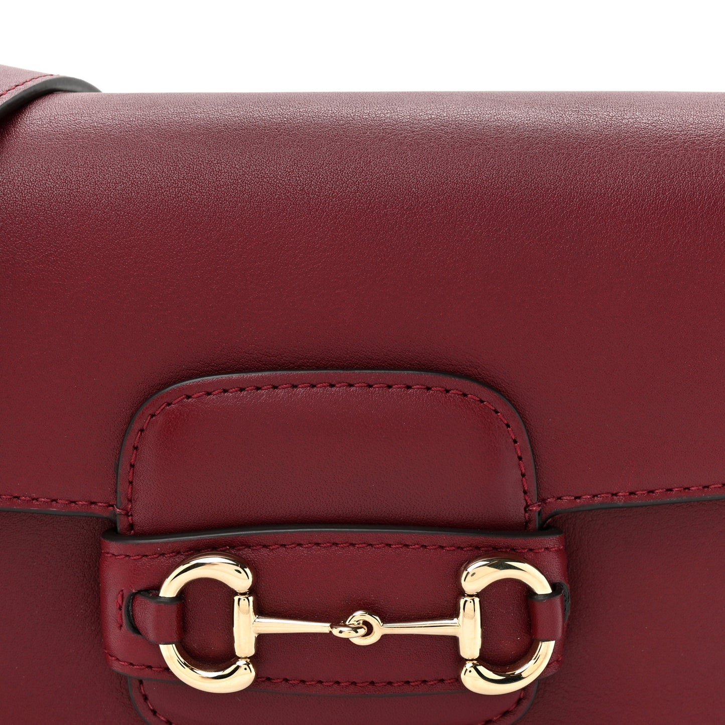 Arabella Calfskin Horsebit 1955 Shoulder Bag Rosso Ancora