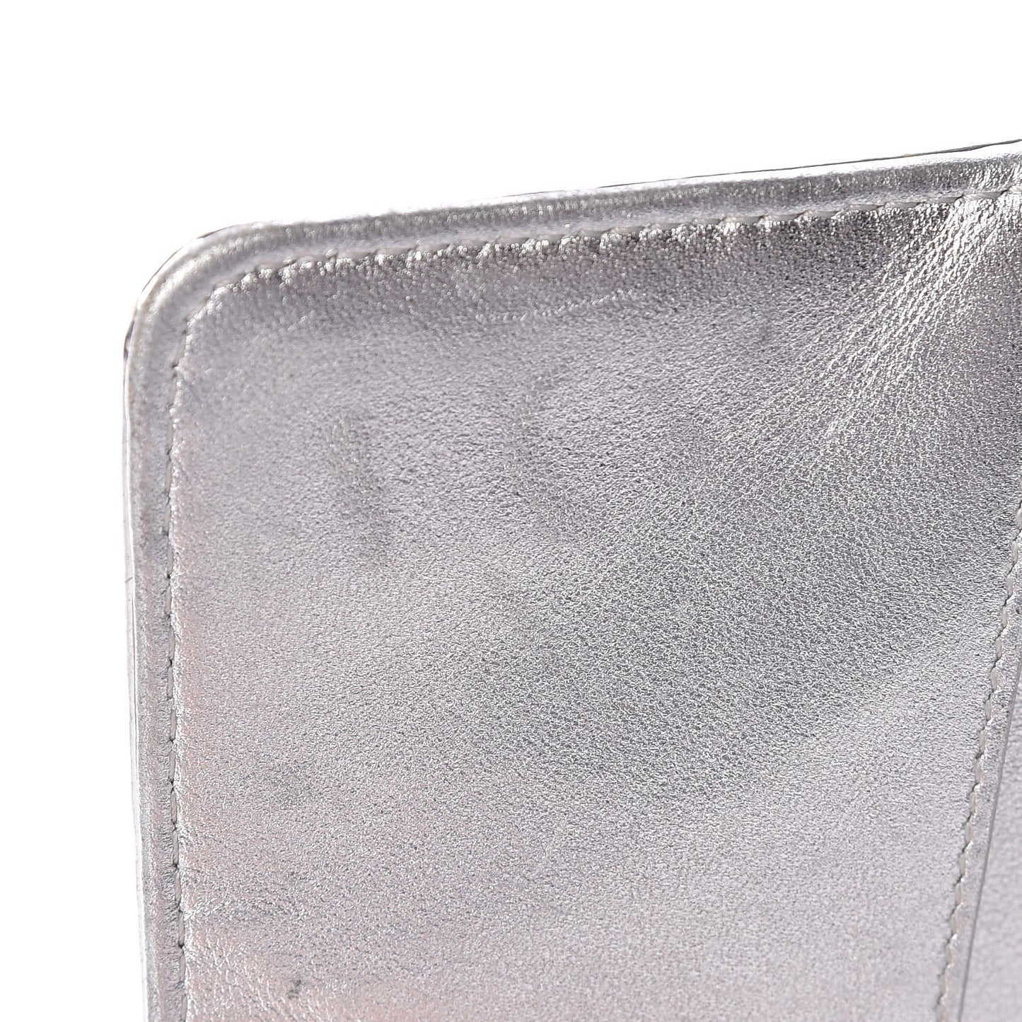 Metallic Patent Lucky Symbols Agenda Cover Silver