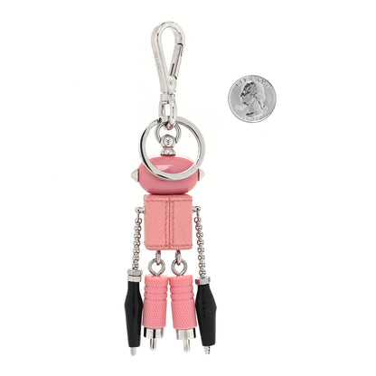 Prada Saffiano Edward Robot Trick Keychain Pink 2 of 3