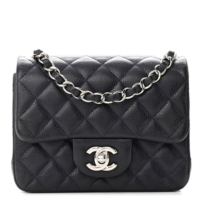 Chanel Caviar Quilted Mini Square Flap Navy 1 of 12