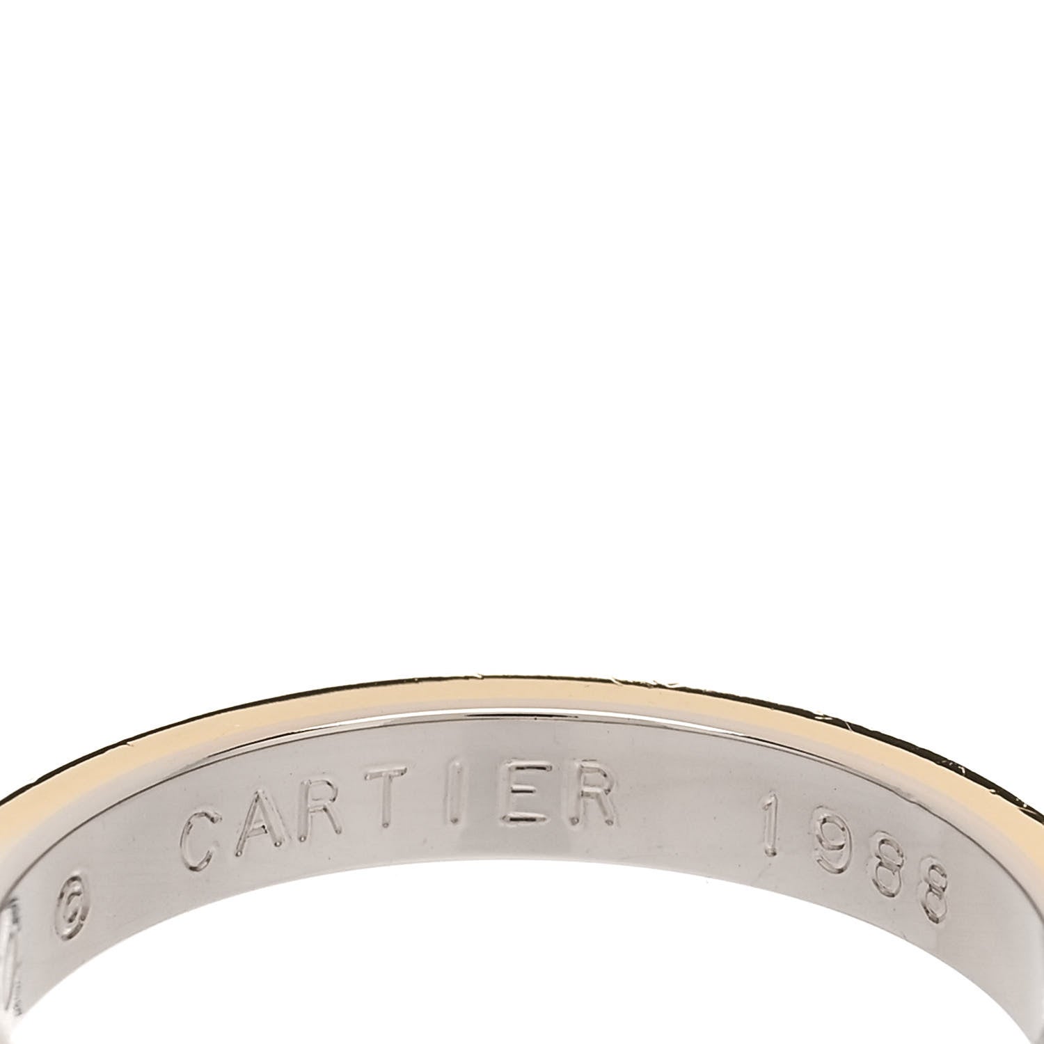 Cartier 18K Pink White Yellow Gold 2.8mm Trinity Wedding Band Ring 50 5.25 6 of 6