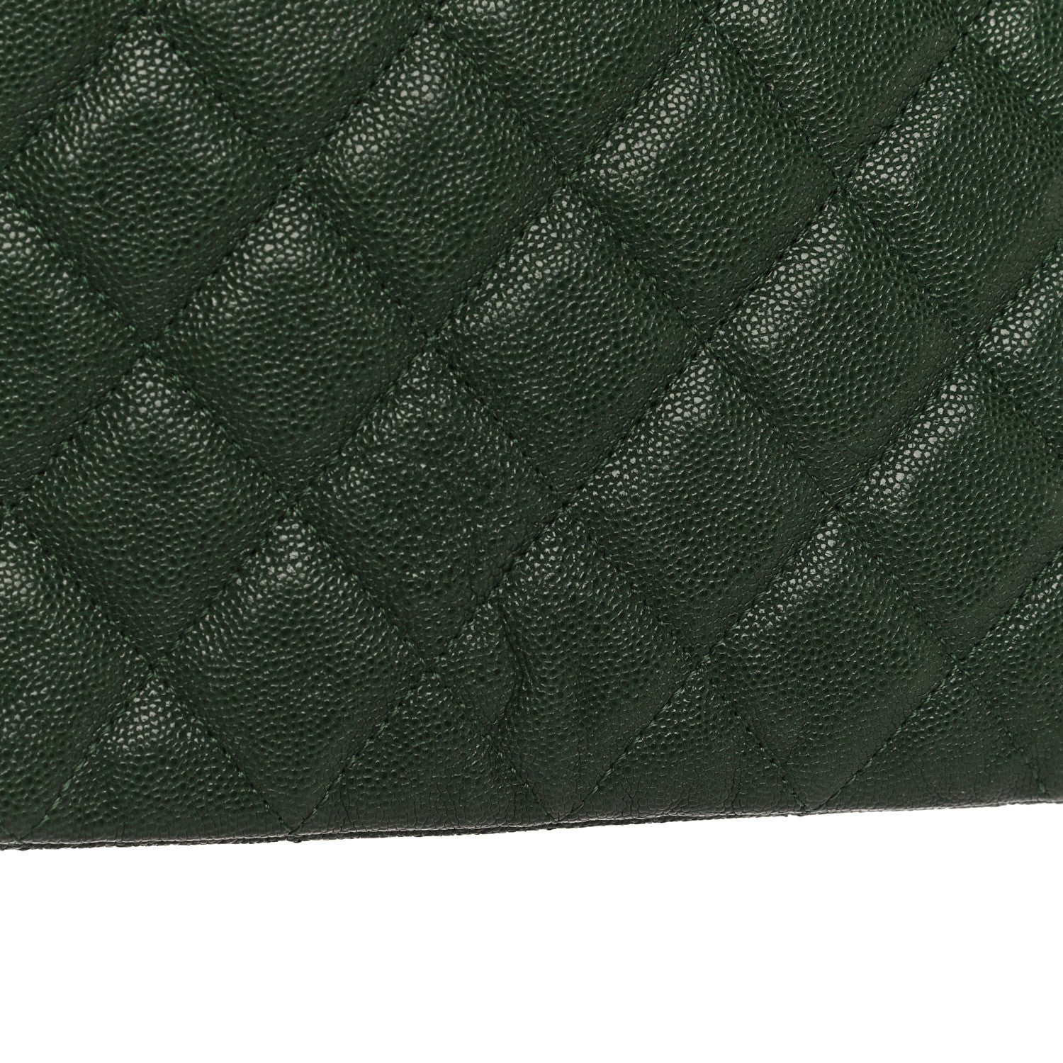 Chanel Caviar Quilted Medium Boy Cosmetic Case Green 11 of 12