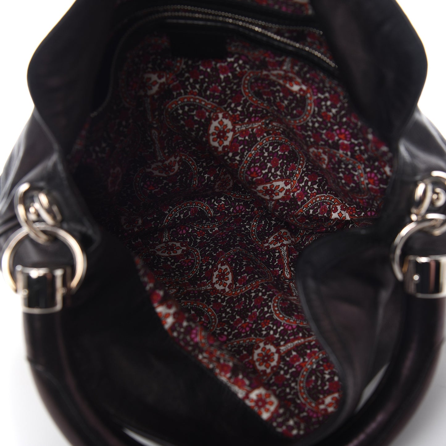Calfskin Medium Indy Top Handle Hobo Dark Brown