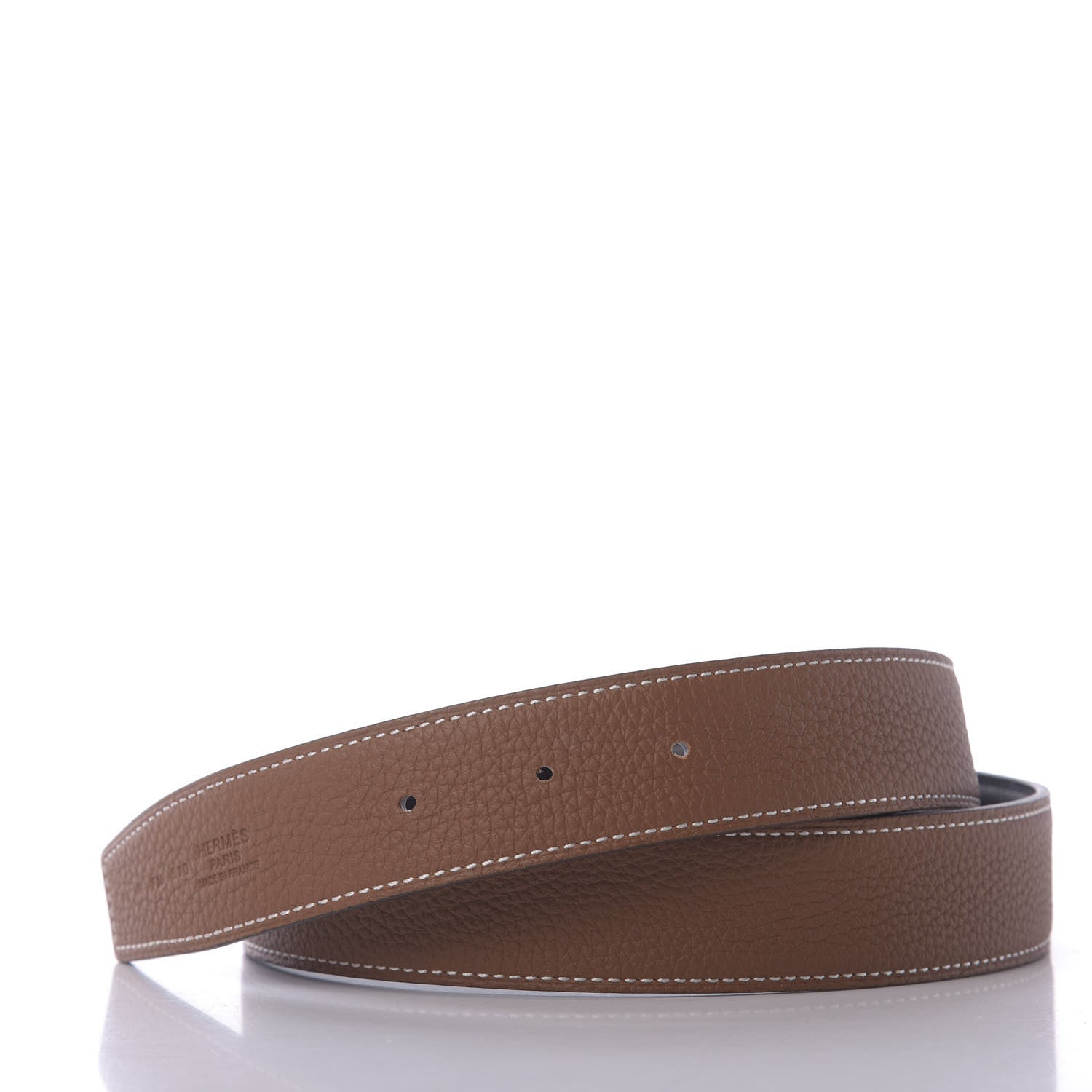 Hermes Box Togo 32mm H Belt 75 Black Gold 4 of 10