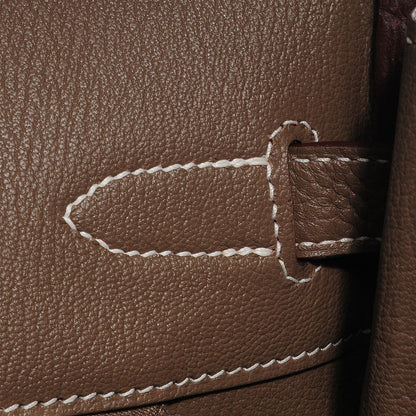 Hermes Taurillon Clemence Birkin 35 Etoupe 14 of 22