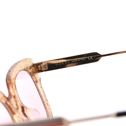 Gucci Acetate Square Frame Web Glitter GG0281S Sunglasses Gold 5 of 7