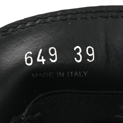Prada Spazzolato Rois Metal Triangle Logo Monolith 55mm Loafers 39 Black 9 of 11