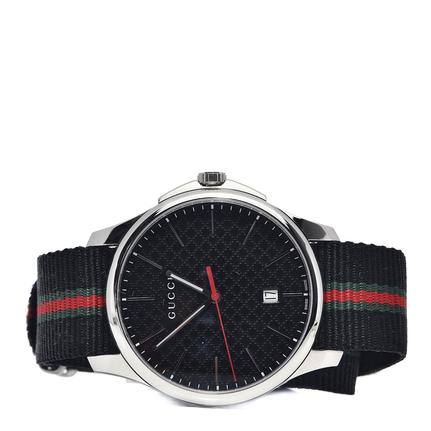 Gucci Stainless Steel Nylon 40mm G-Timeless Web Quartz Watch Black 3 of 6