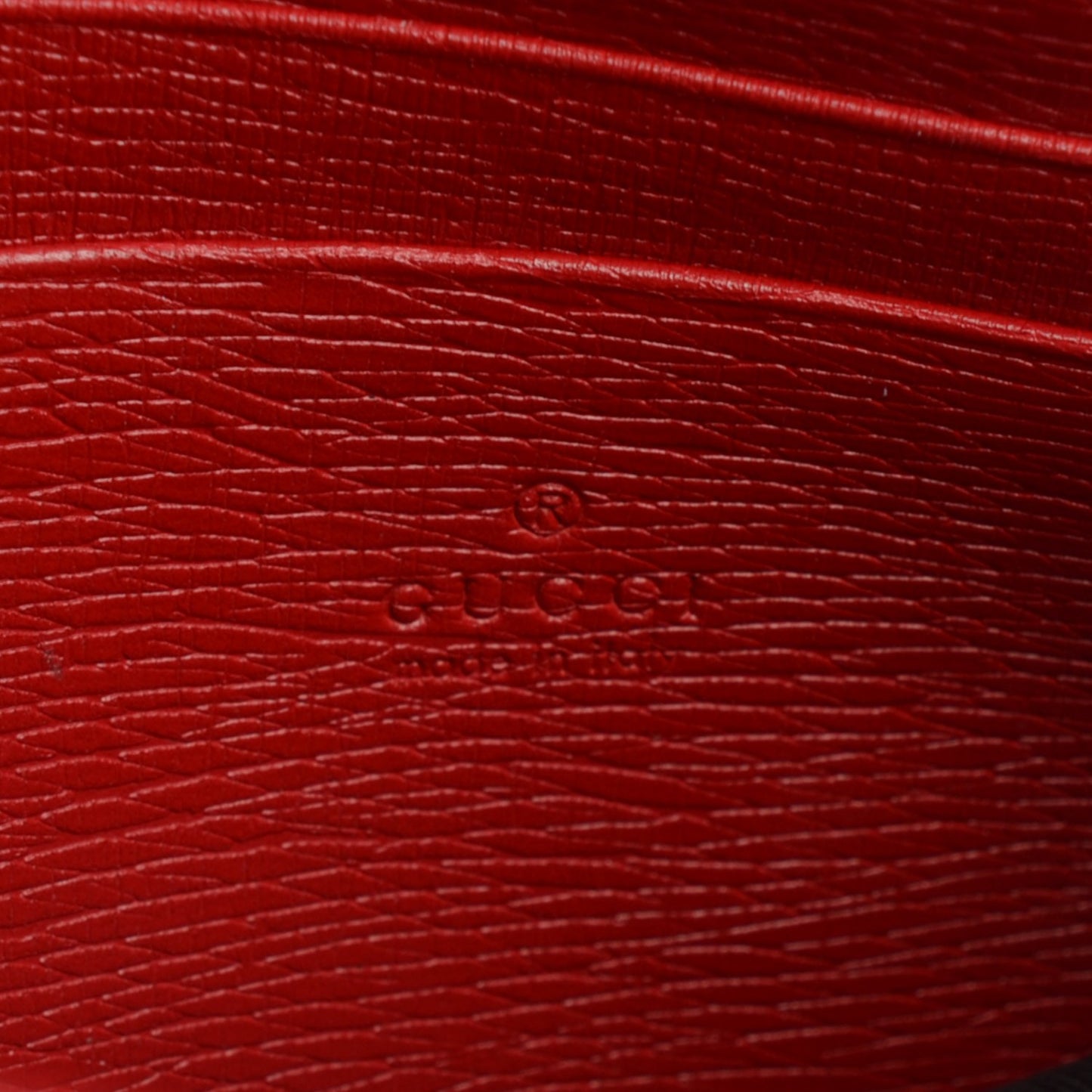 Textured Calfskin Medium Betty Chain Wallet Tabasco Red
