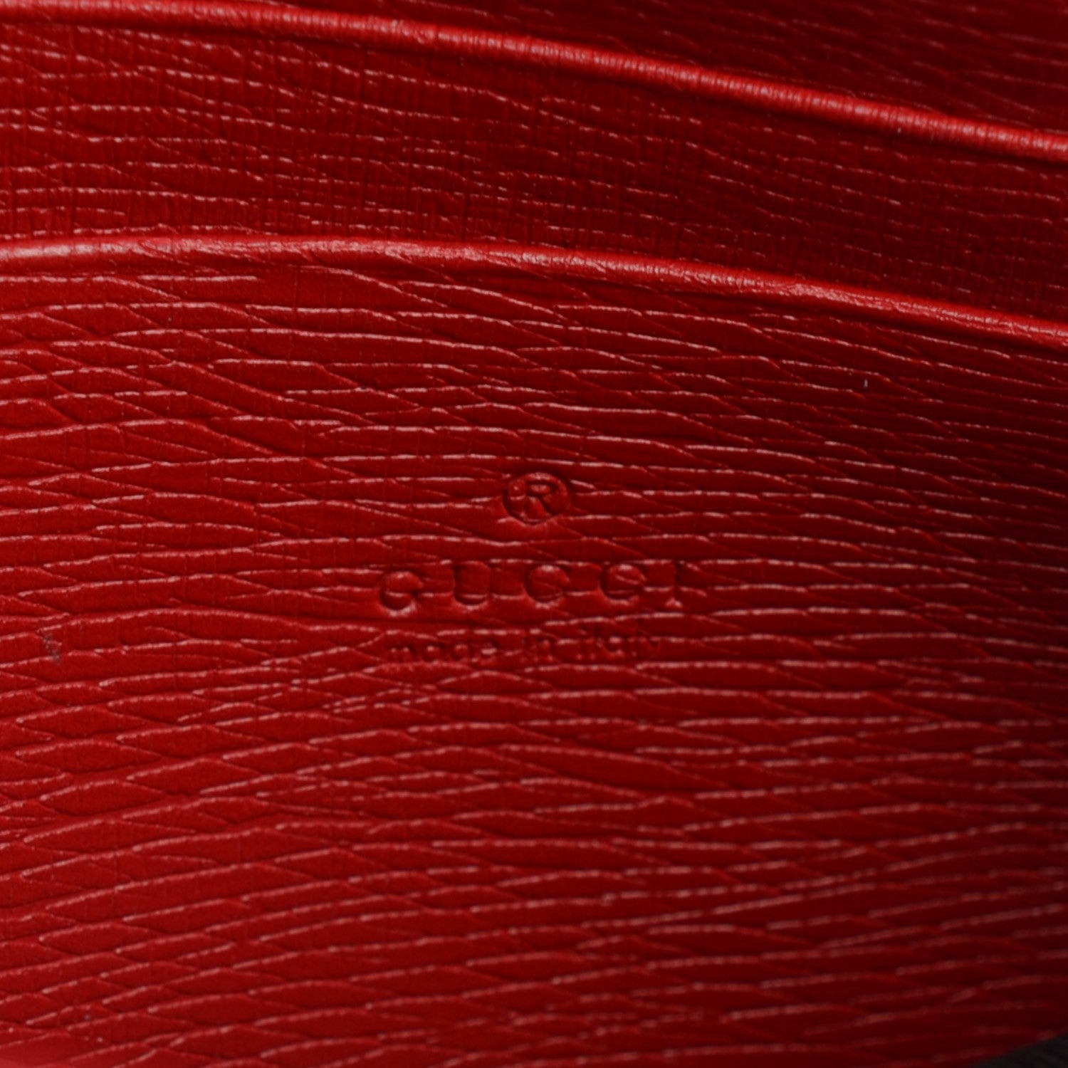 Gucci Textured Calfskin Medium Betty Chain Wallet Tabasco Red 6 of 7
