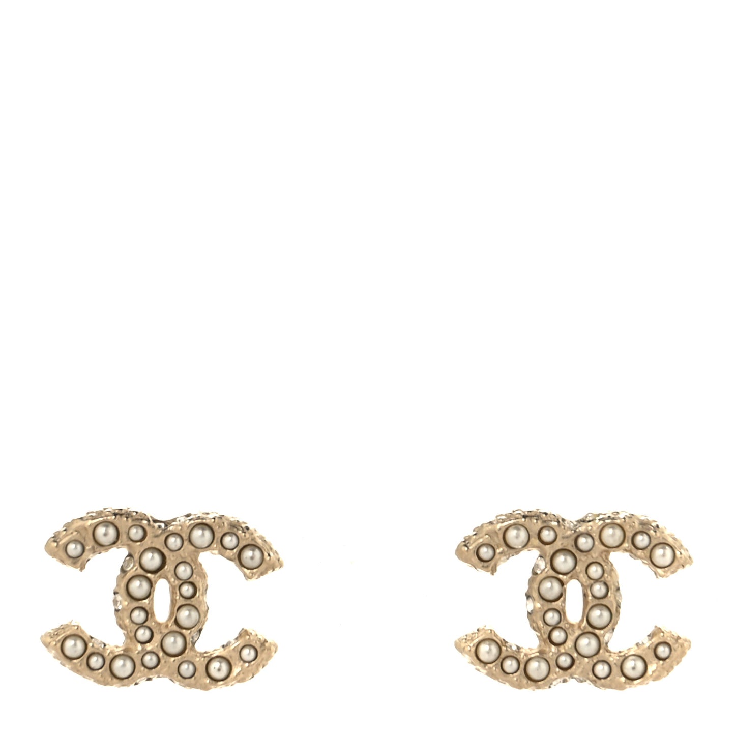 Pearl CC Earrings Gold