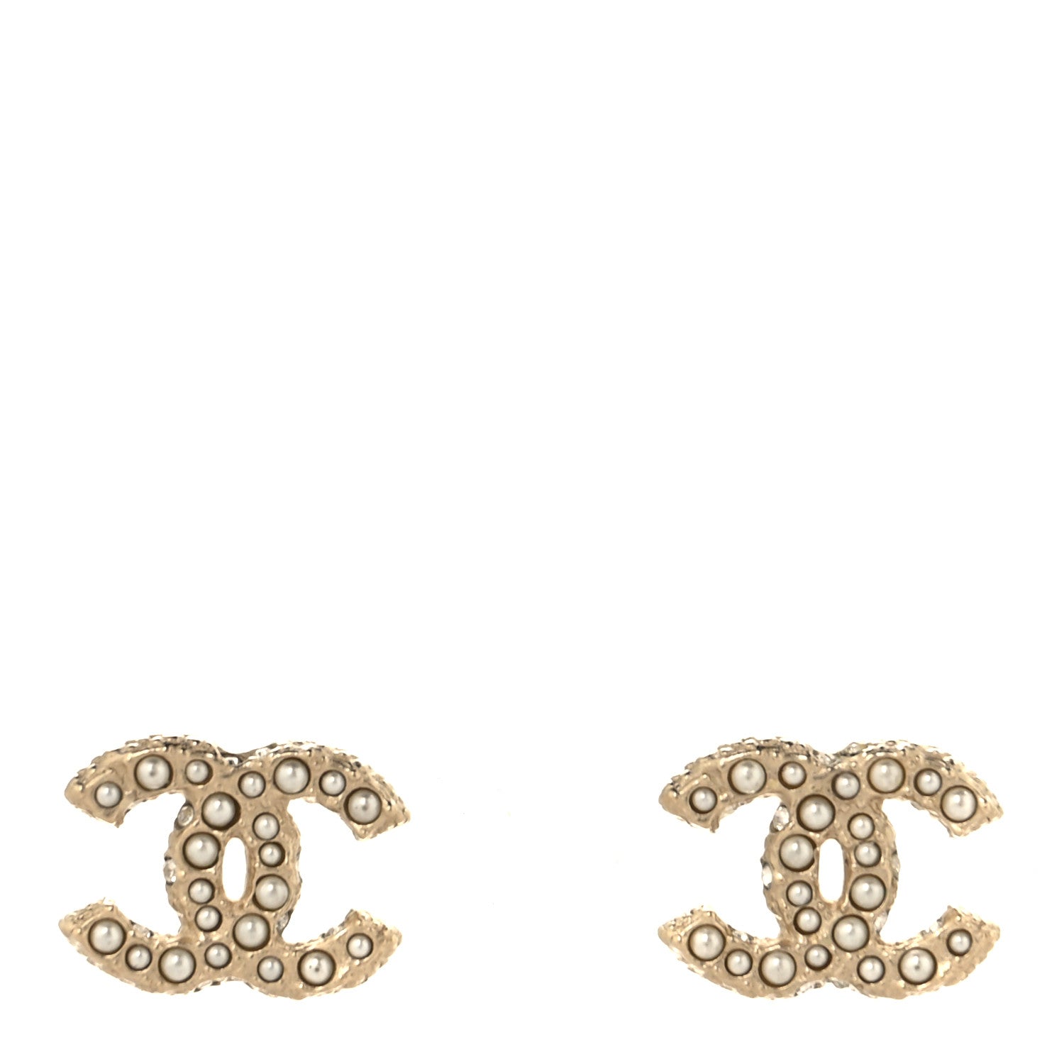 Chanel Pearl CC Earrings Gold 1 of 6