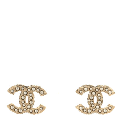 Chanel Pearl CC Earrings Gold 1 of 6