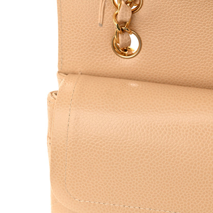Chanel Caviar Quilted Medium Double Flap Beige Clair 12 of 13