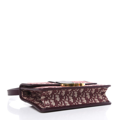 Christian Dior Oblique 30 Montaigne Flap Bag Burgundy 4 of 10