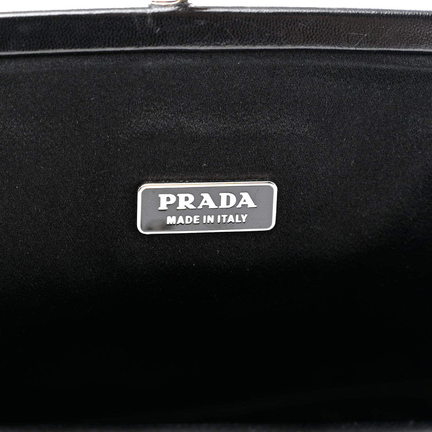 Prada Tessuto Nylon Nappa Kisslock Shoulder Bag Black 6 of 14