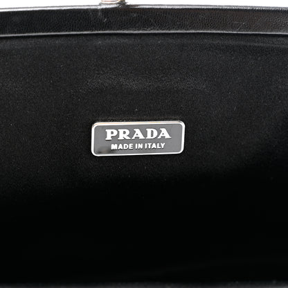 Prada Tessuto Nylon Nappa Kisslock Shoulder Bag Black 6 of 14