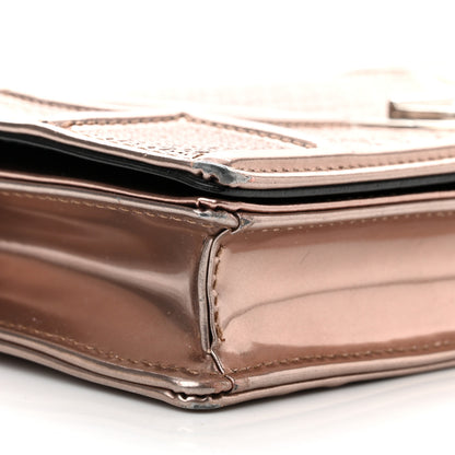 Christian Dior Metallic Patent Micro-Cannage Diorama Wallet on Chain Pouch Hyper Pink 7 of 9