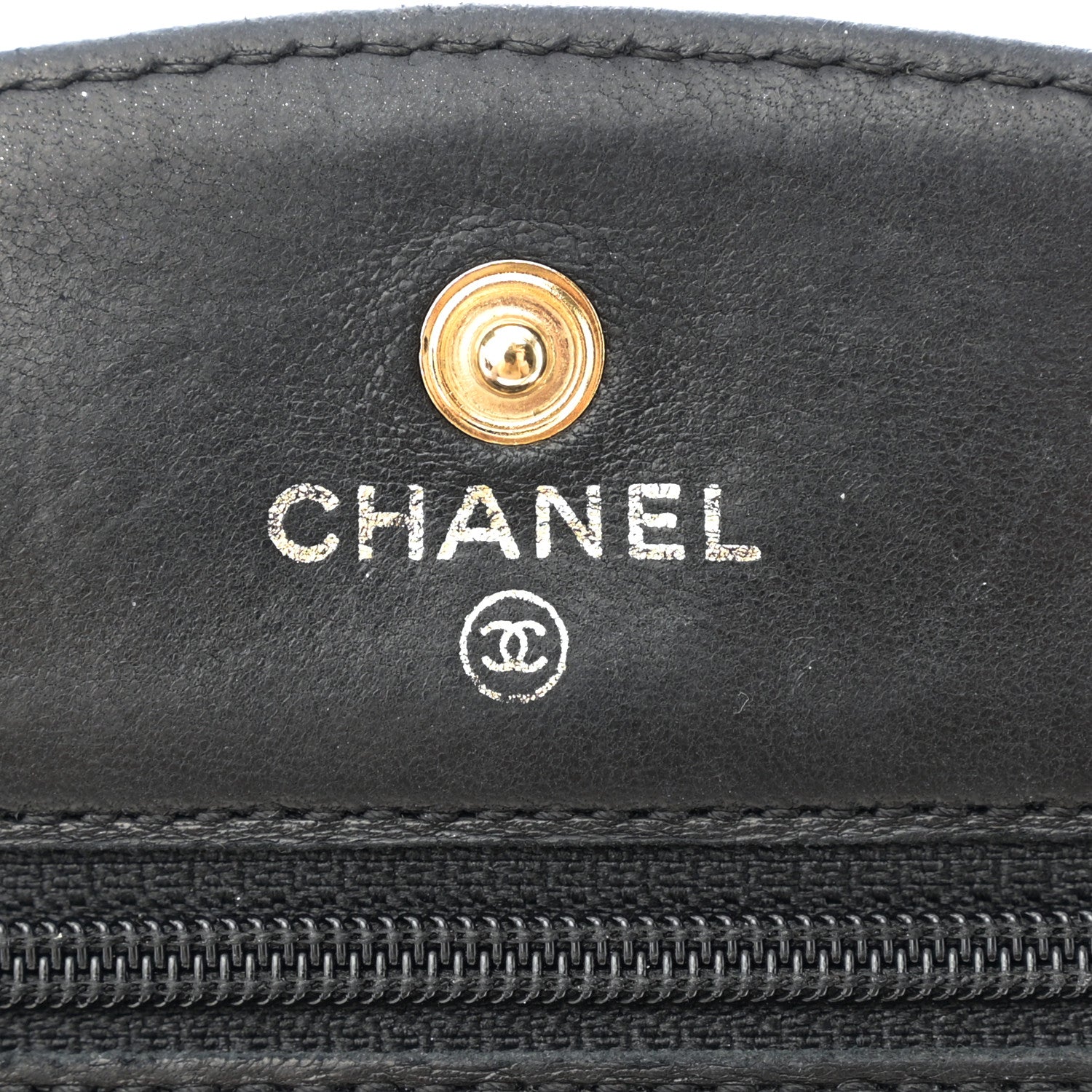 Chanel Caviar Timeless CC Wallet on Chain WOC Black 6 of 12