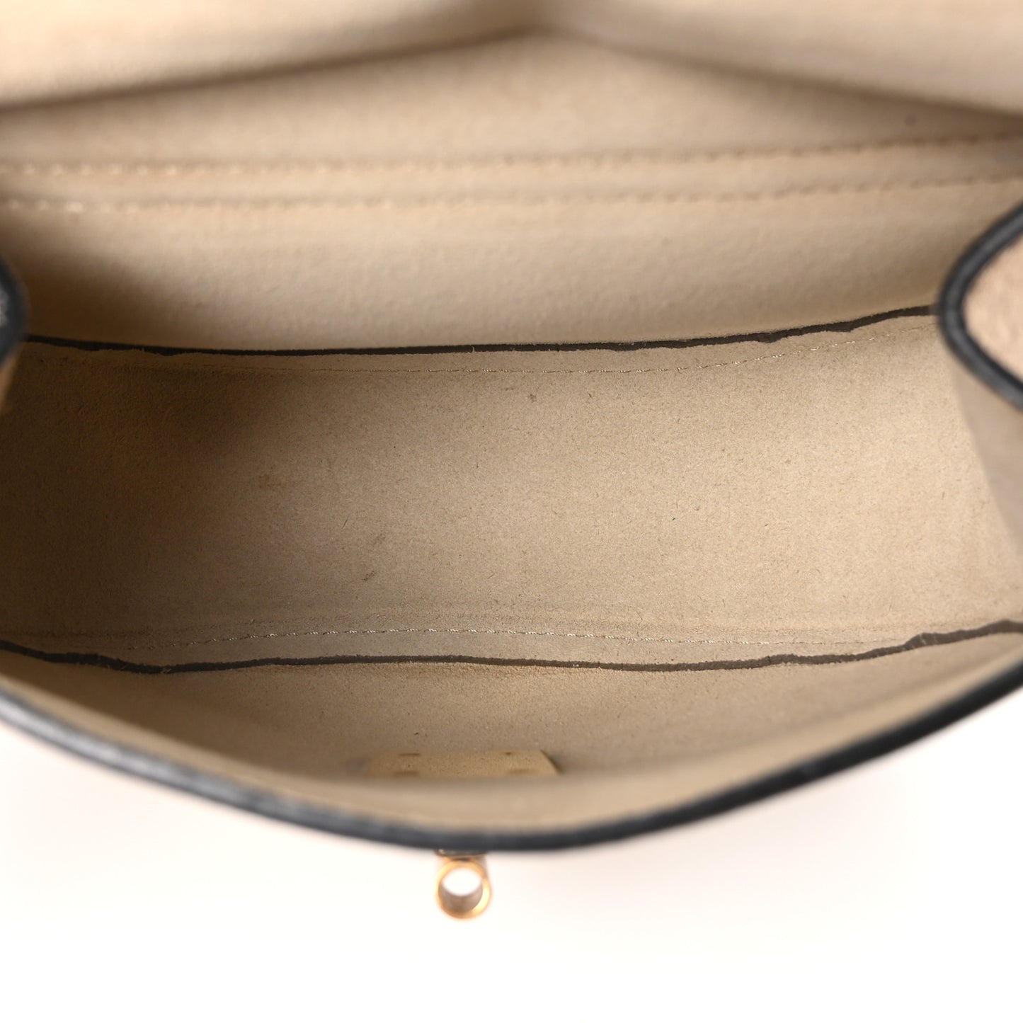 Metallic Grained Goatskin Nano Drew Shoulder Bag  Abstract Gold