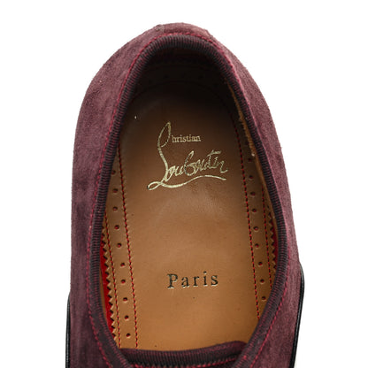 Christian Louboutin Mens Suede Snakeskin Alpha Male Flat Loafers 44 Candle 7 of 8