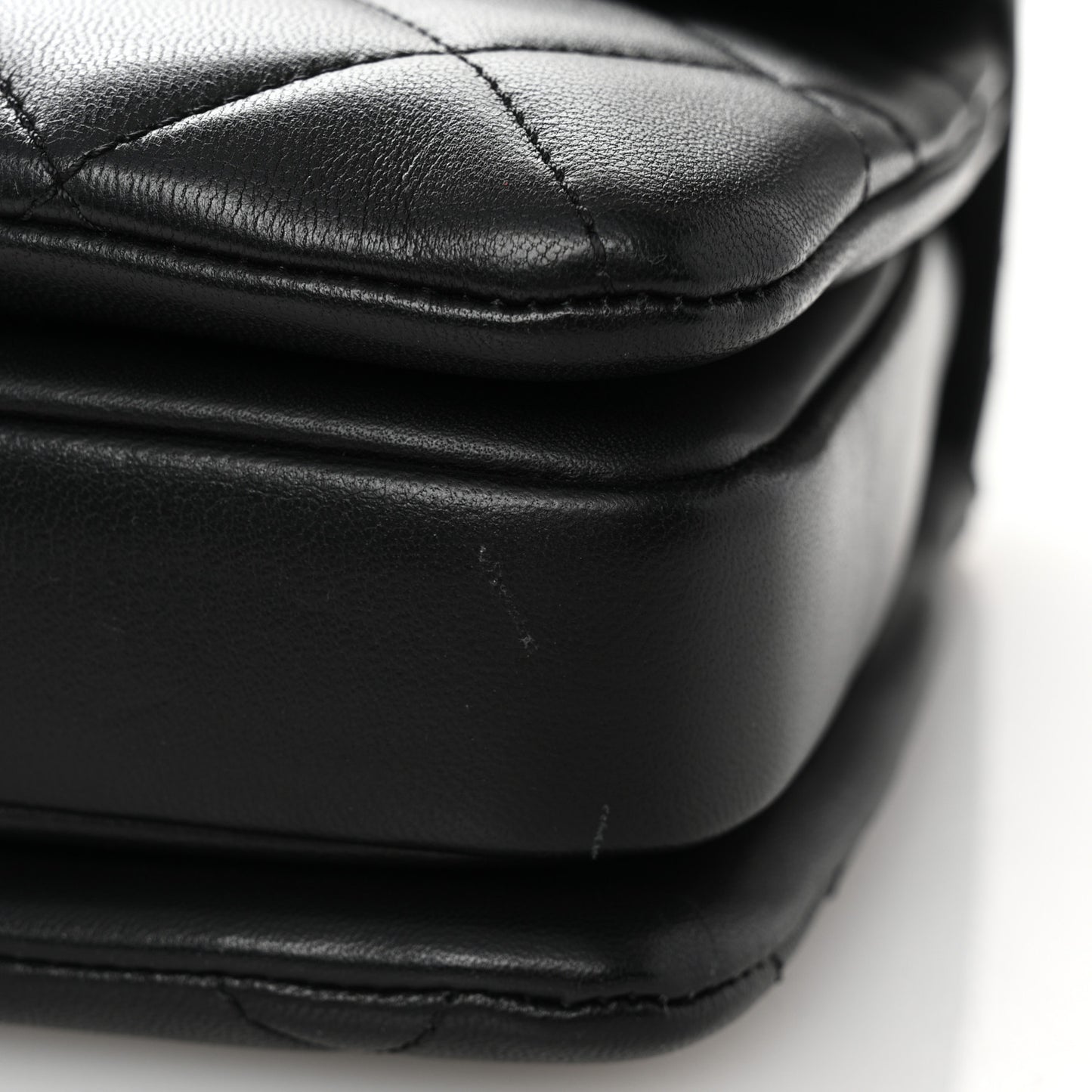 Lambskin Quilted Small Trendy CC Dual Handle Flap Bag Black