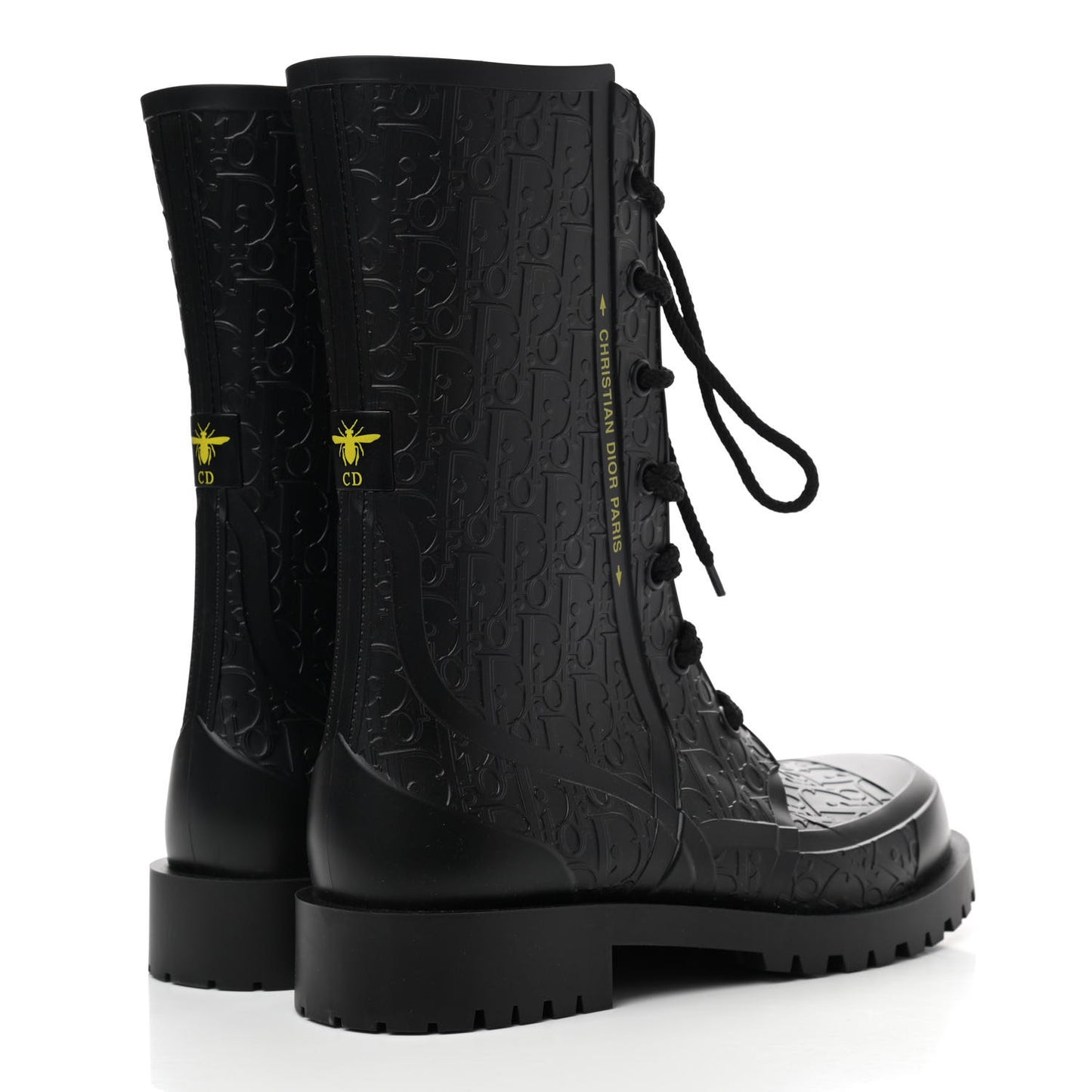 Oblique Rubber Diorcamp Boots 38 Black