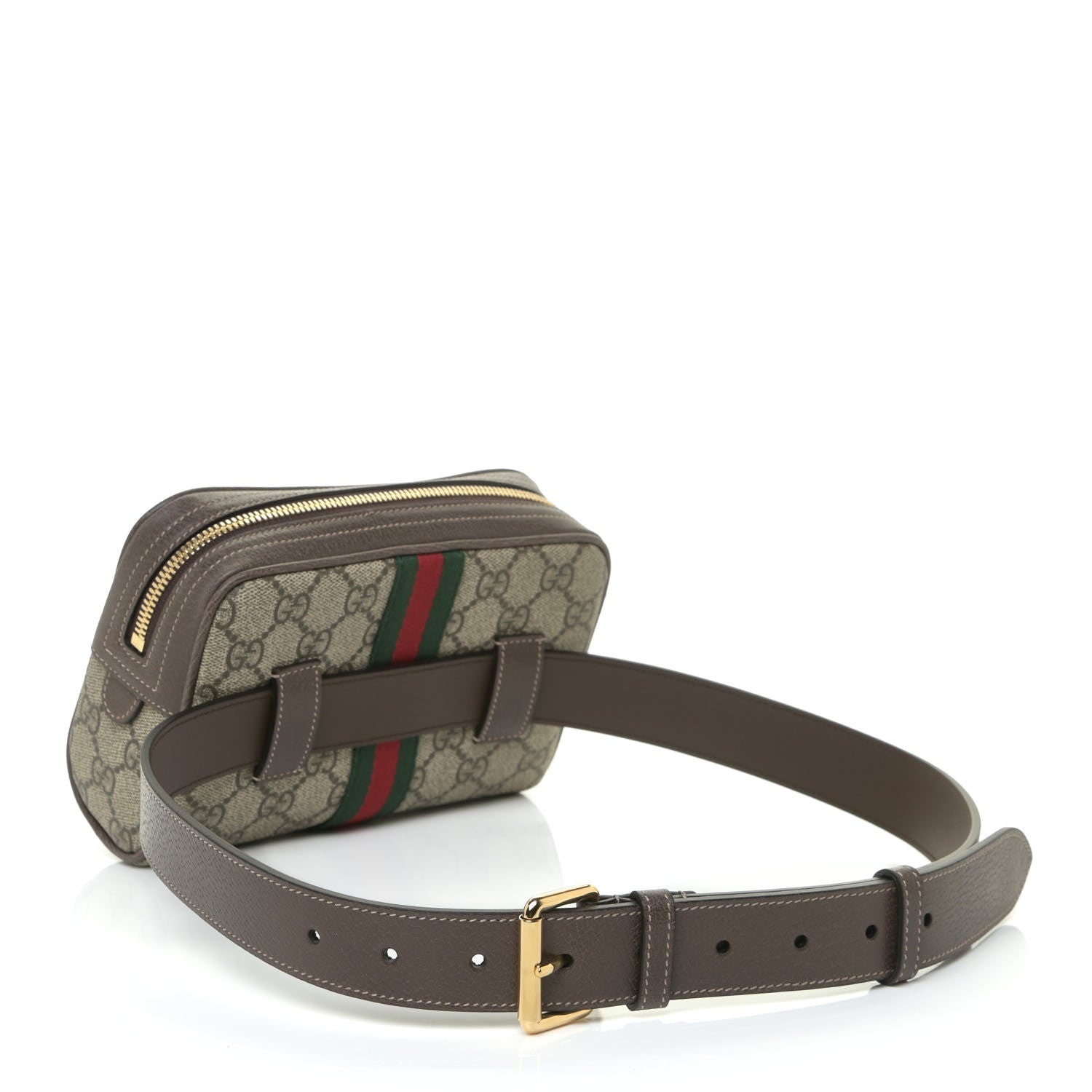 Gucci GG Supreme Monogram Web Small Ophidia Belt Bag 95 38 Dark Brown 3 of 12