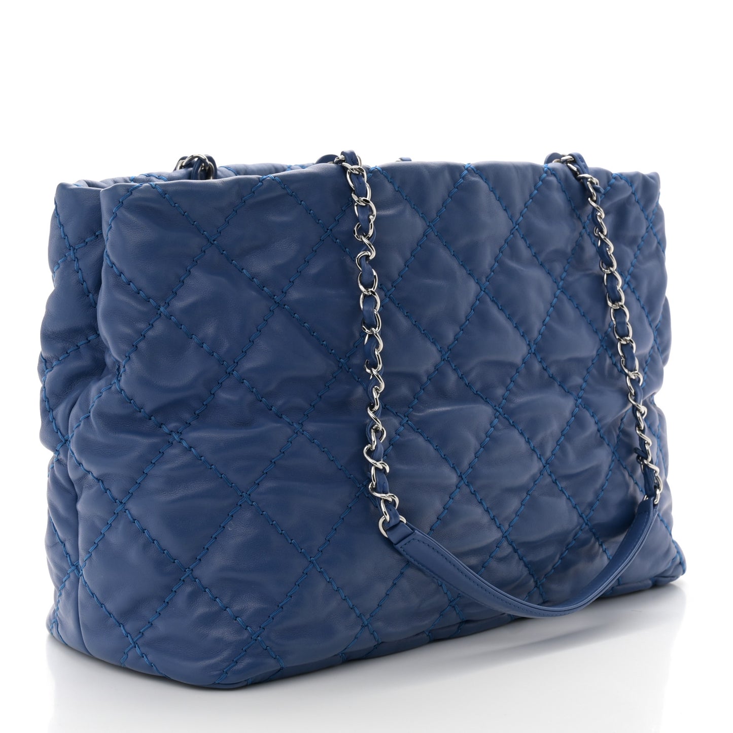 Calfskin Love Me Tender Large Tote Blue