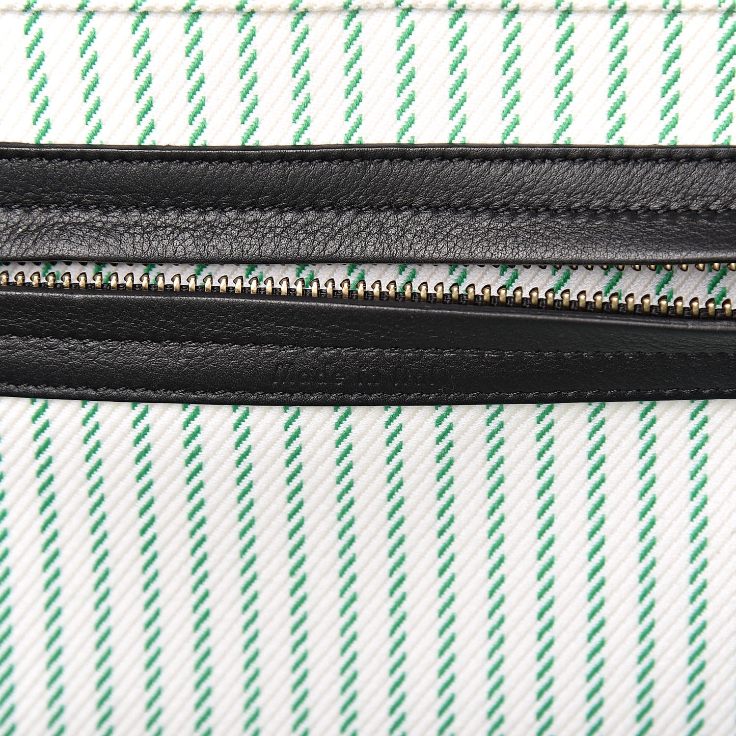 Cotton Canvas Striped Medium Phantom Luggage White Green