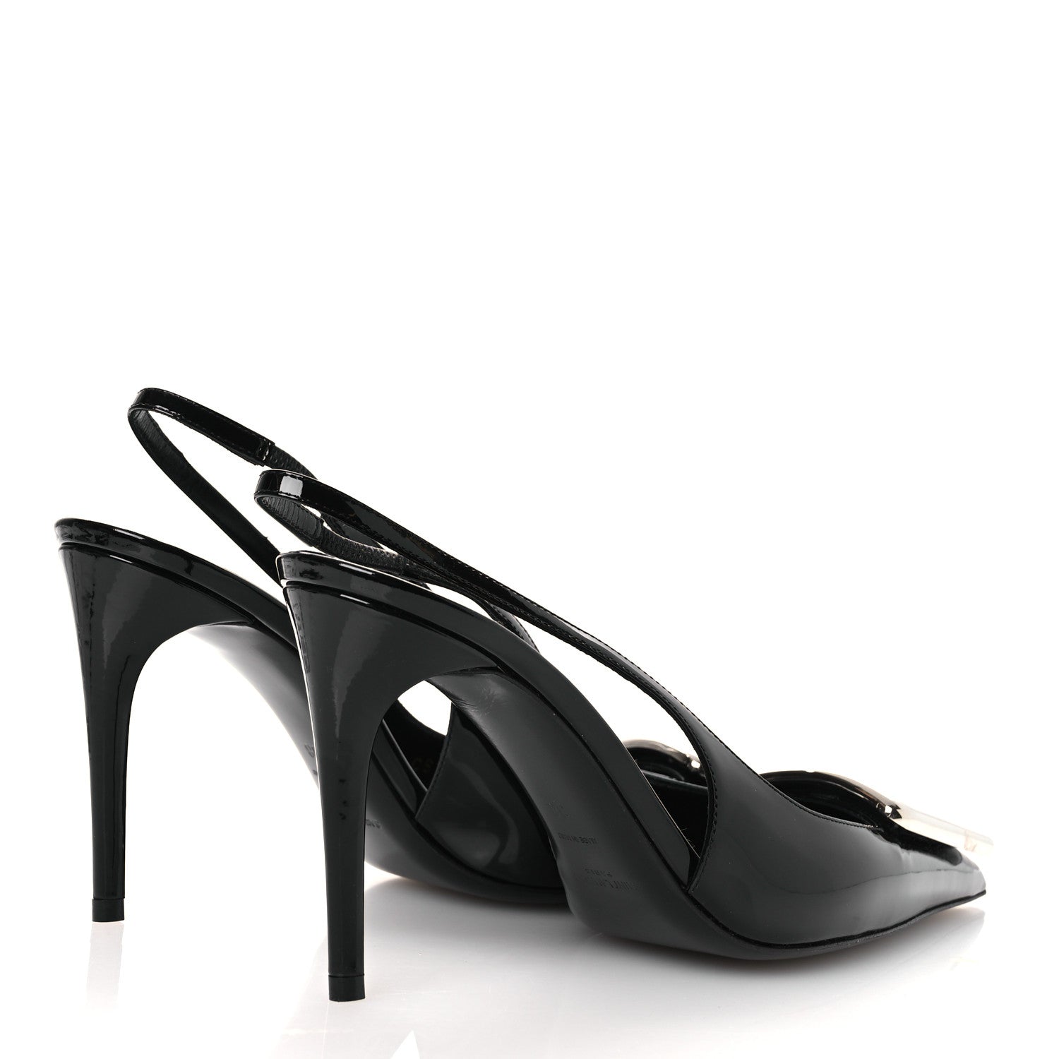 Saint Laurent Vernice Grupy Avenue 95 Slingback Pumps 38 Black 5 of 13