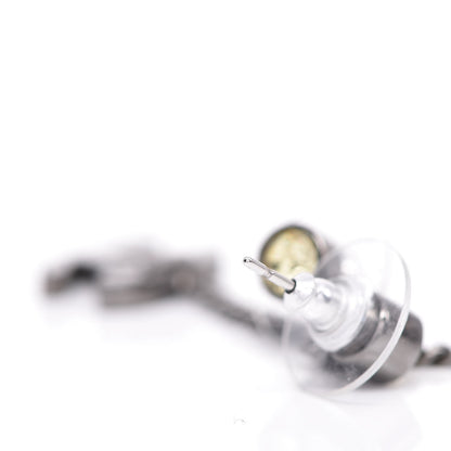 Chanel Crystal CC Drop Earrings Ruthenium 4 of 5