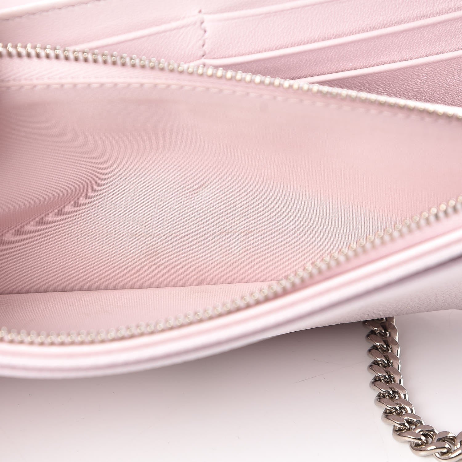 Christian Dior Grained Calfskin Diorama Croisiere Chain Wallet Pink 9 of 16