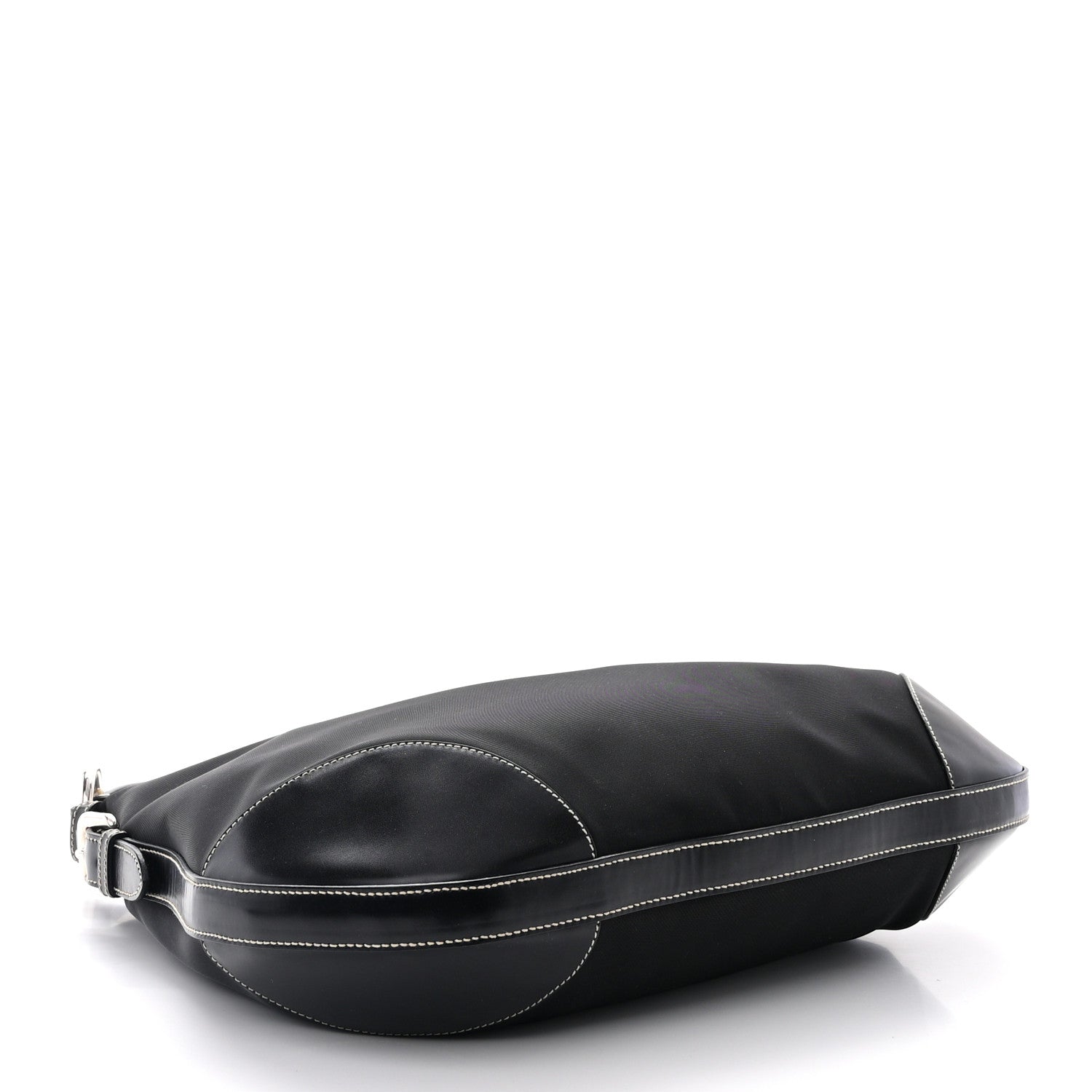 Prada Tessuto Nylon Saffiano Hobo Black 4 of 12