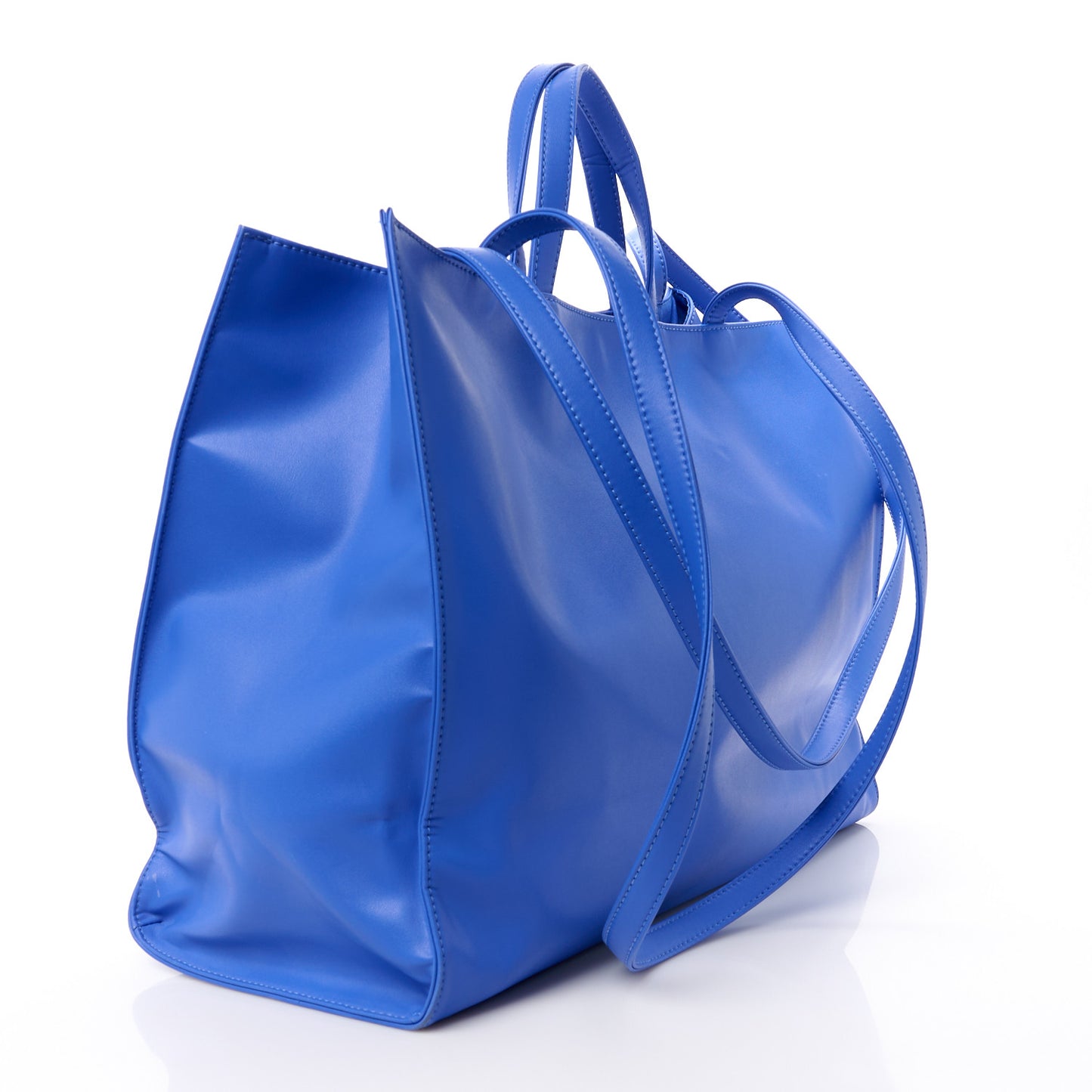 Vegan Leather Large Shopping Bag Painters Tape