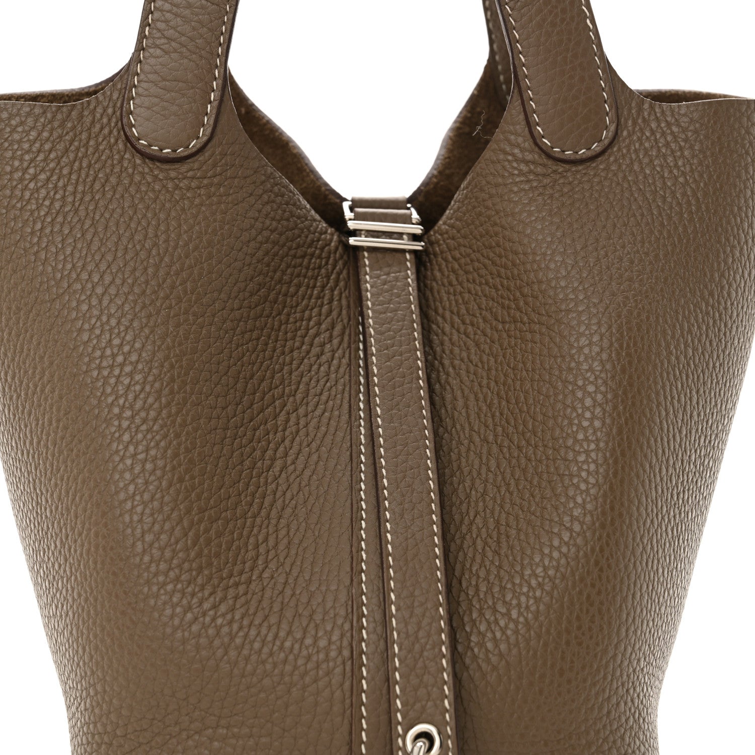 Hermes Taurillon Clemence Picotin Lock 18 PM Etoupe 8 of 12