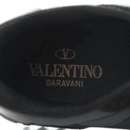 Valentino Garavani Nappa Suede Camouflage Womens Rockrunner Sneakers 37.5 Black 7 of 12