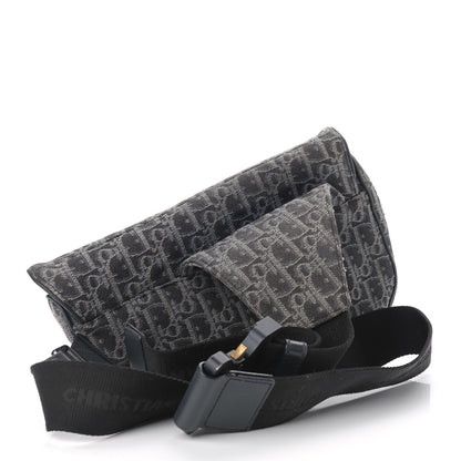Christian Dior Oblique Mens Saddle Bag Grey 3 of 9