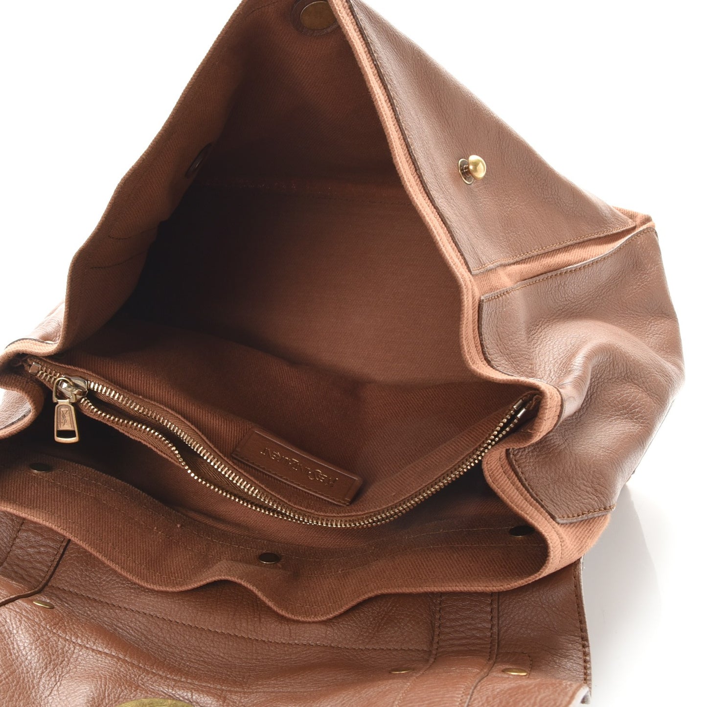 Calfskin Canvas Medium Muse Two Brown
