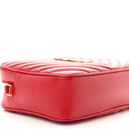 Saint Laurent Calfskin Matelasse Monogram Lou Camera Bag Rouge Eros 9 of 11