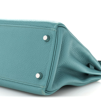 Hermes Taurillon Clemence Kelly Retourne 28 Turquoise 10 of 15