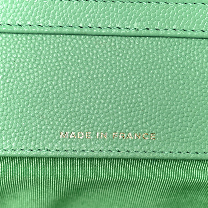 Chanel Caviar Quilted Flap Phone Holder With Chain Green 6 of 12